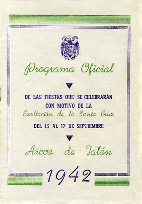 Fiestas patronales en honor al Cristo de la Buena Muerte 1942 Arcos de Jalón